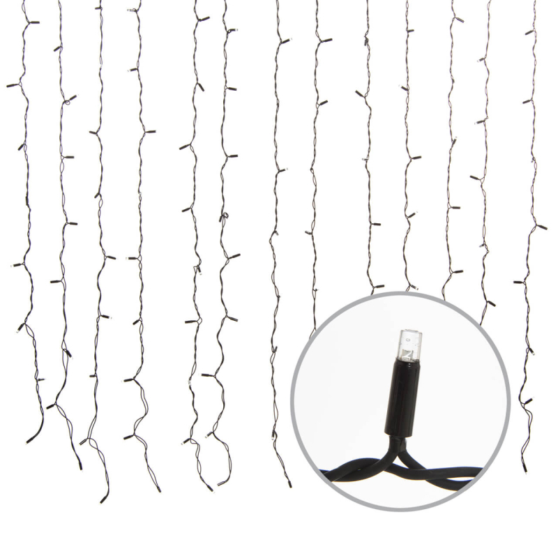 Уличная светодиодная гирлянда Uniel занавес (UL-00003937) разноцветный ULD-C2030-240/TBK Multi IP67