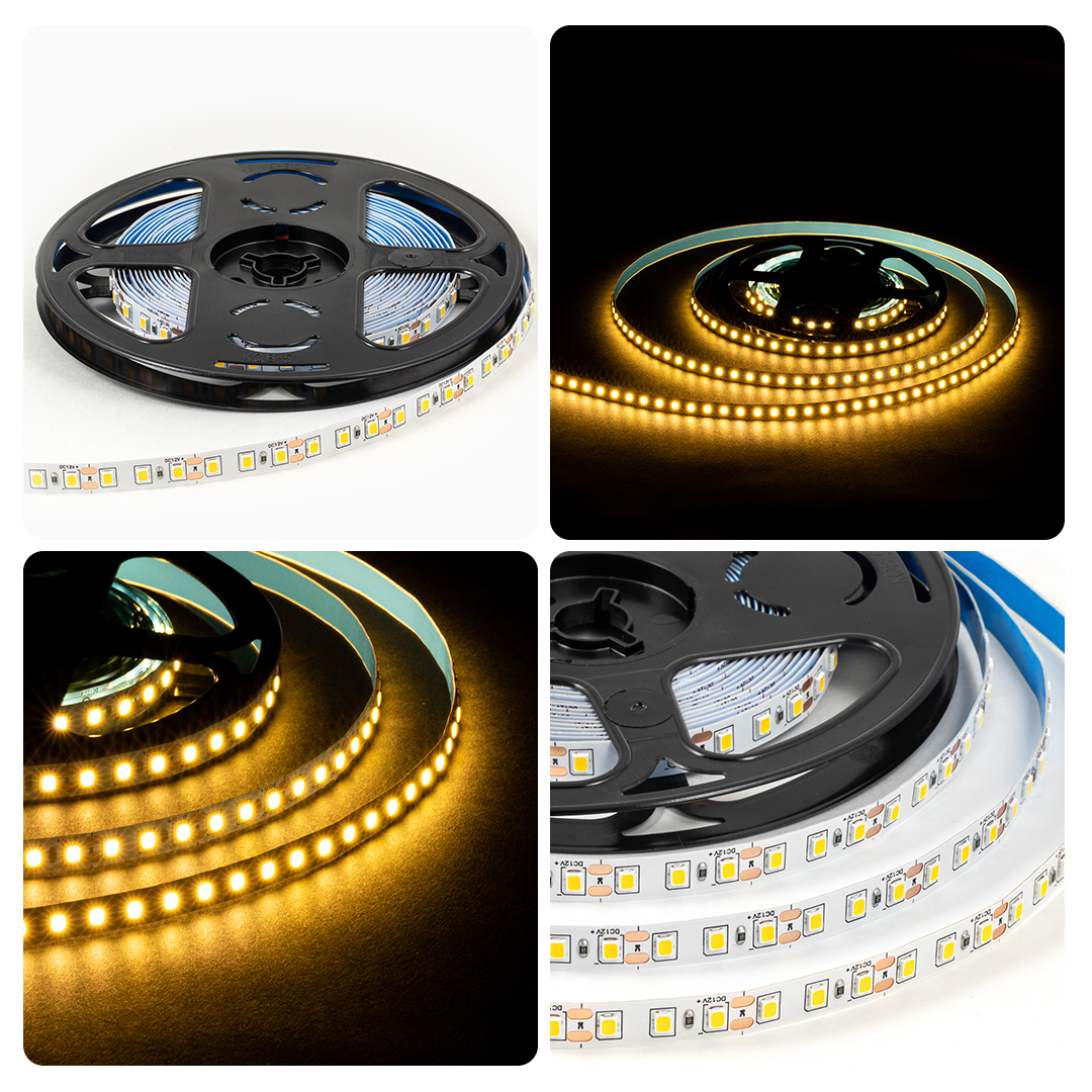 Светодиодная лента OGM 12В 2835 9,6Вт/м 3000К 7Лм/чип 5м IP20 LSE-256