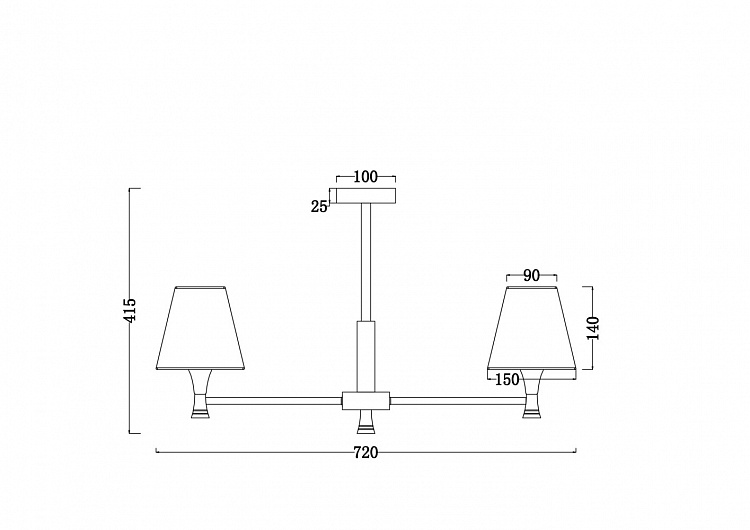 Люстра на штанге Freya Perfetto FR5098PL-05BBS
