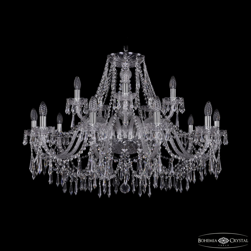 Подвесная люстра Bohemia Ivele Crystal 1403/10+5/360 Ni
