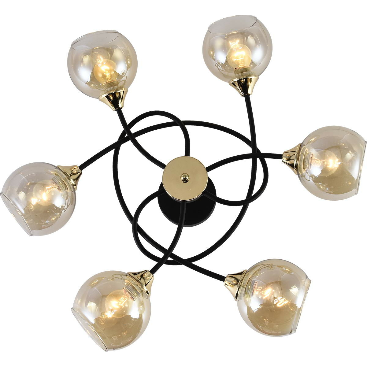 Люстра на штанге Reluce 01356-0.3-06B BK+FGD