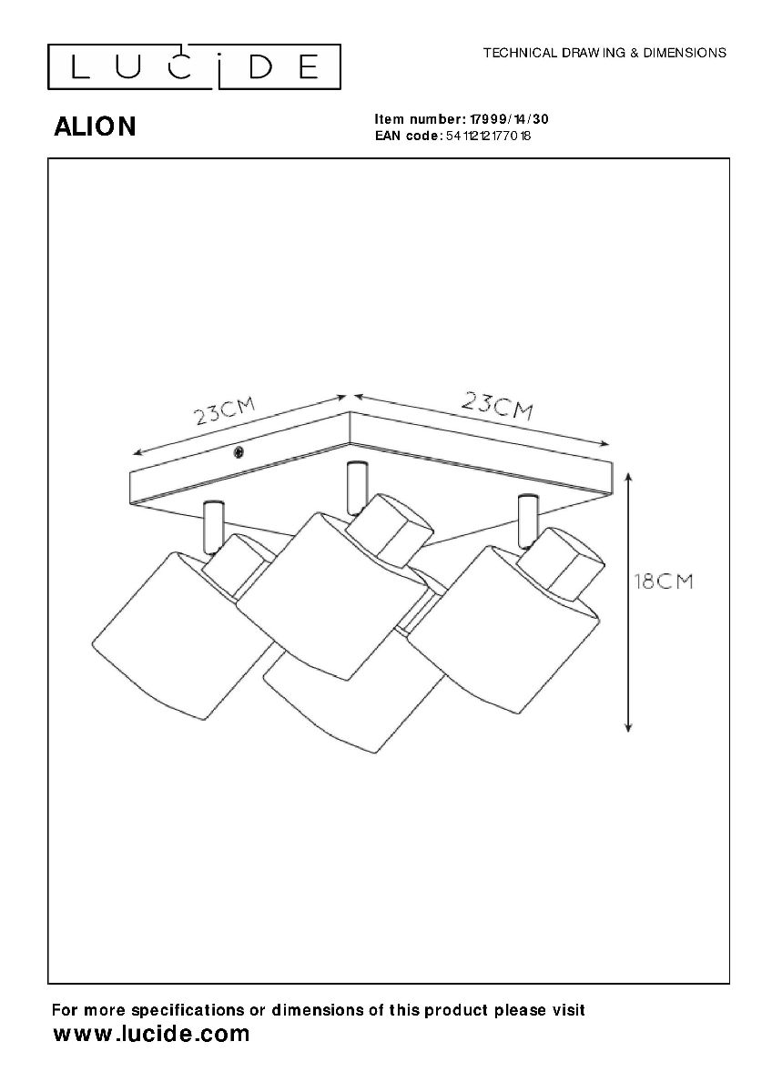 Спот Lucide Alion 17999/14/30