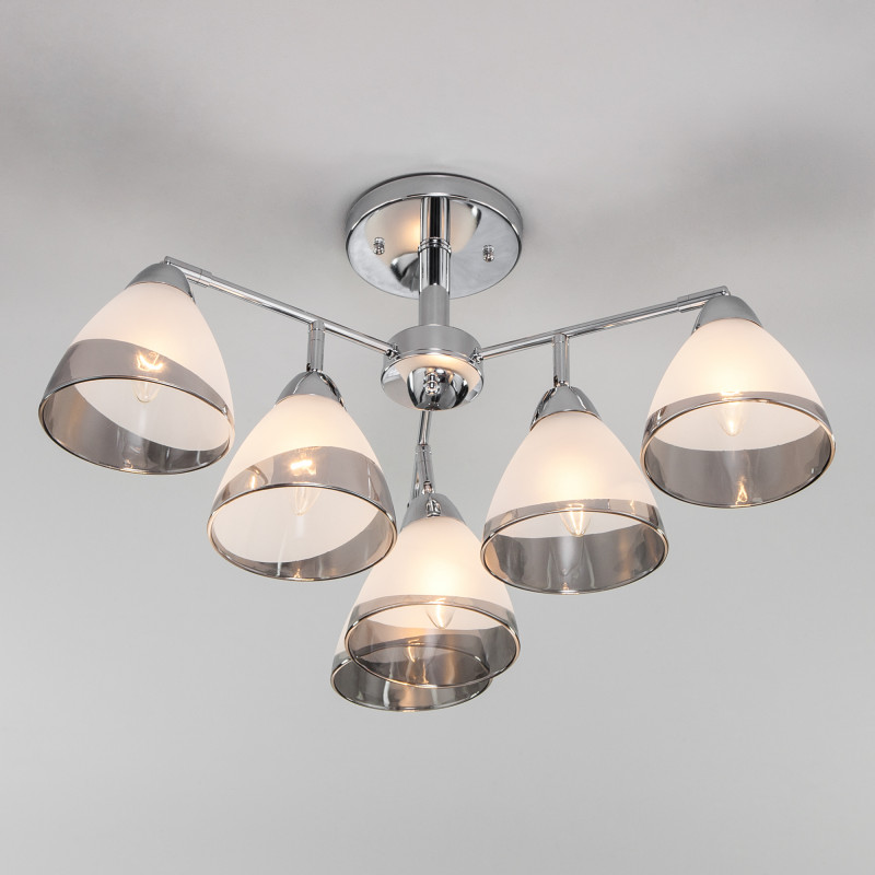 Люстра на штанге Eurosvet Paola 30126/6 хром