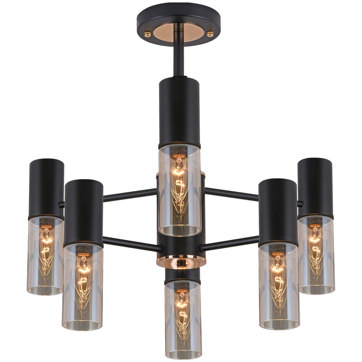 Люстра на штанге Illumico IL1295-6PPA-79 BK GD