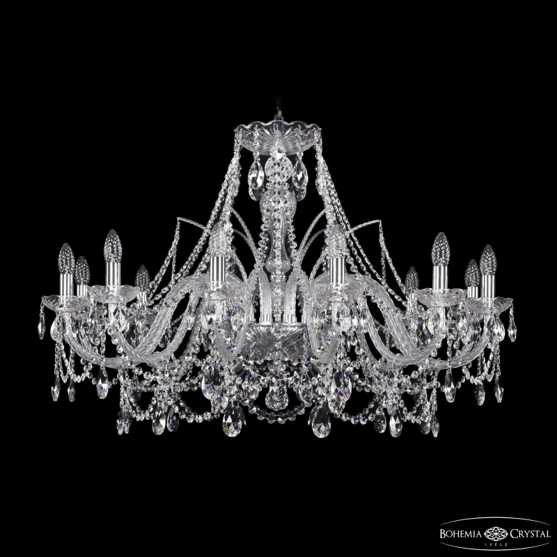 Подвесная люстра Bohemia Ivele Crystal 1411/12/360 Ni
