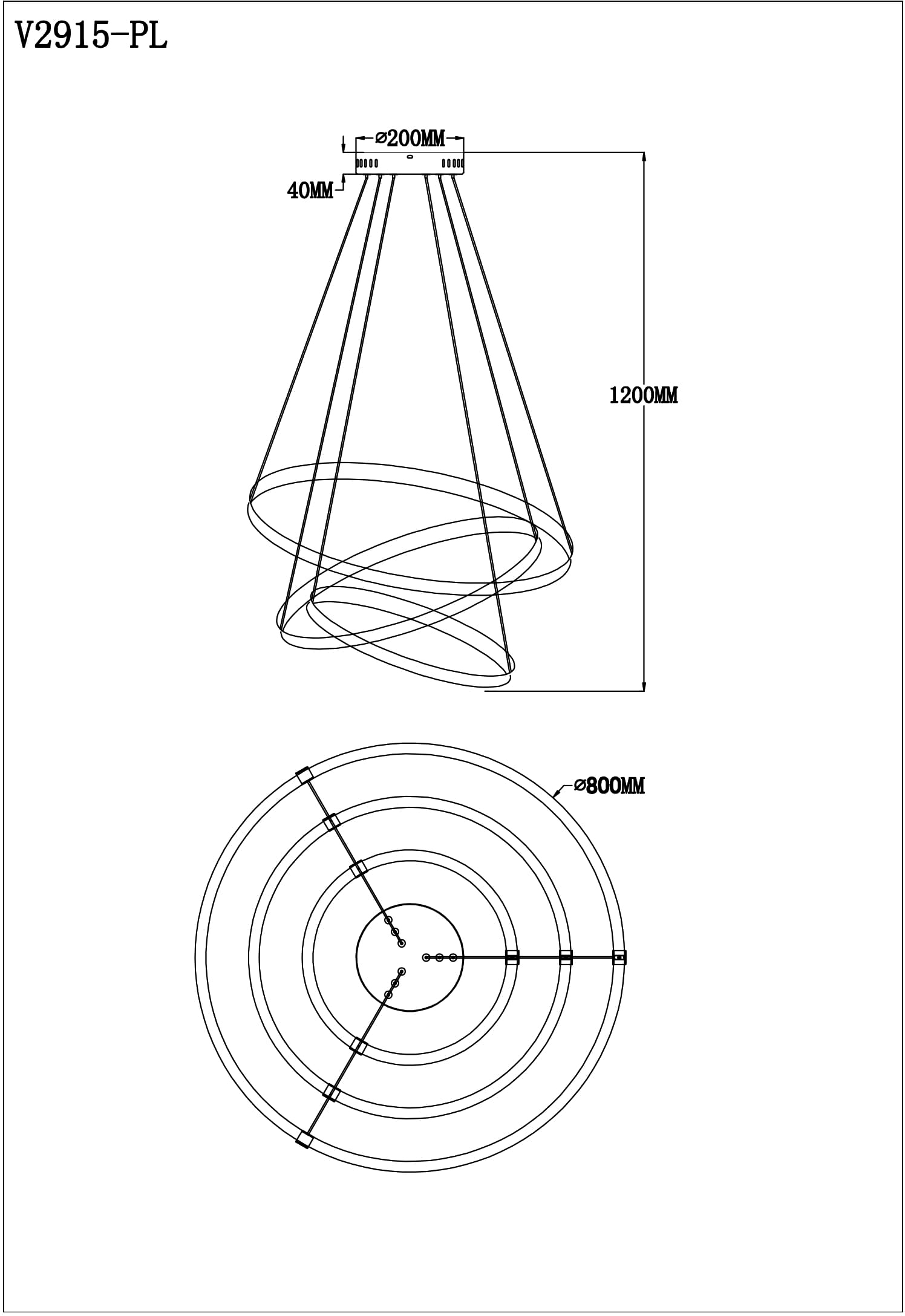 Подвесной светодиодный светильник Moderli Lama V2915-PL
