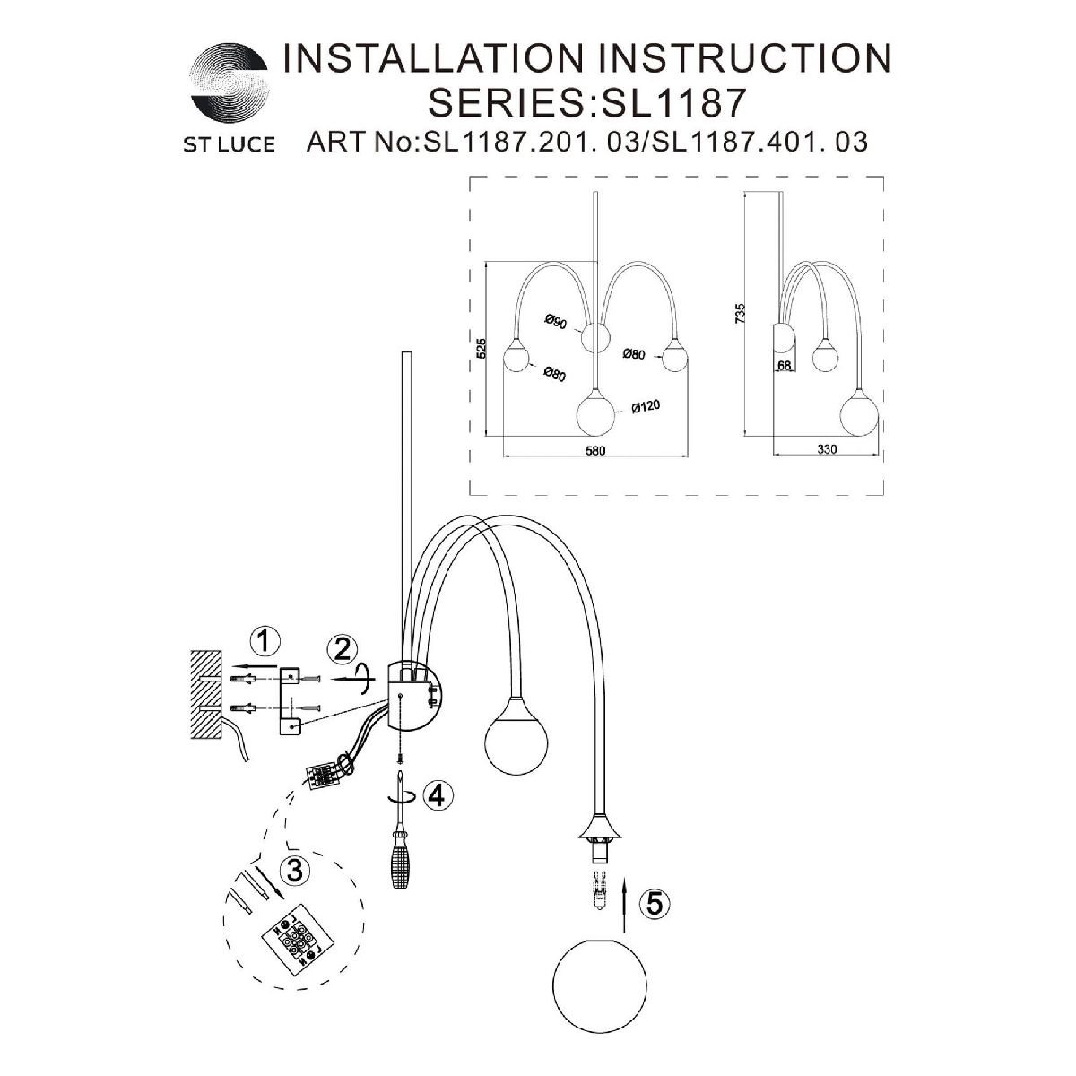 Бра ST Luce Vive SL1187.201.03