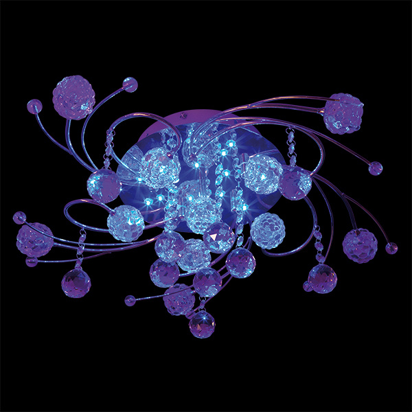 Потолочная люстра Eurosvet 85033/11 хром/синий+красный+фиолетовый