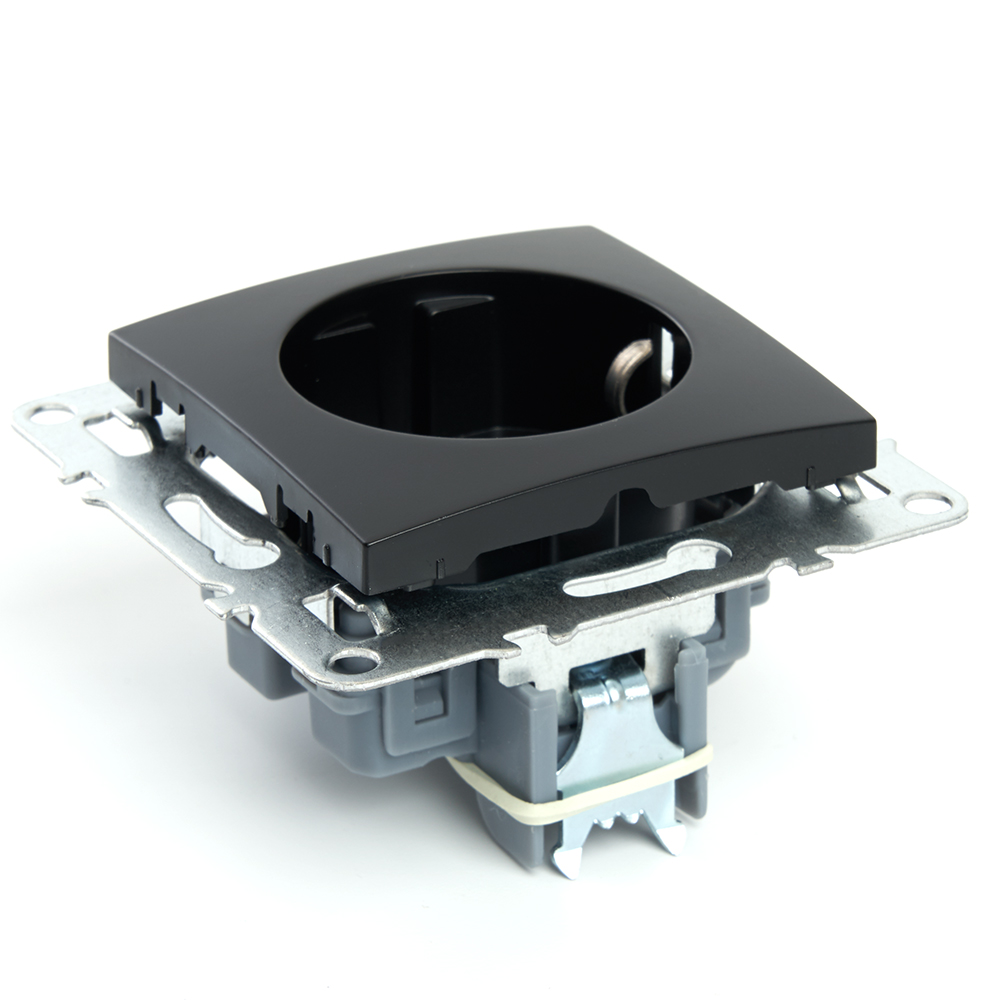 Розетка 1-местная с/з с защитной шторкой Stekker Эрна PST16-9110-03 49154