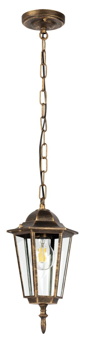 Уличный подвесной светильник ЭРА Веледа GBS-104-BR-0810 230В Е27 IP54 бронза Б0071481