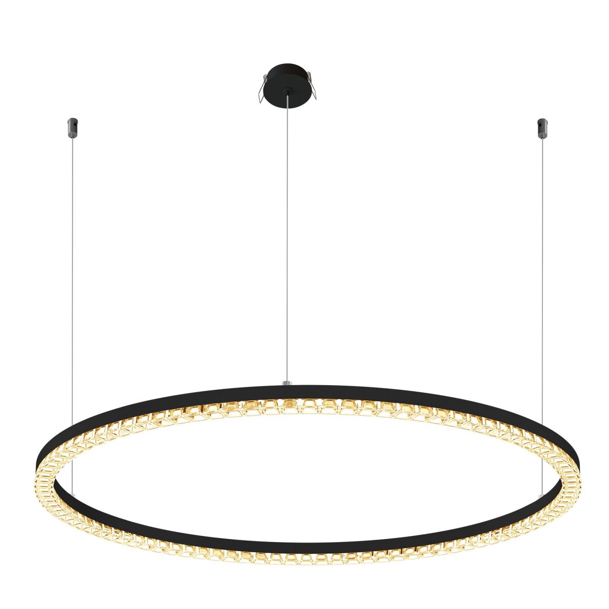 Подвесная люстра Arlight SP-DIAMOND-R650-36W Warm3000 (BK, 45 deg, 230V, TRIAC) 054473