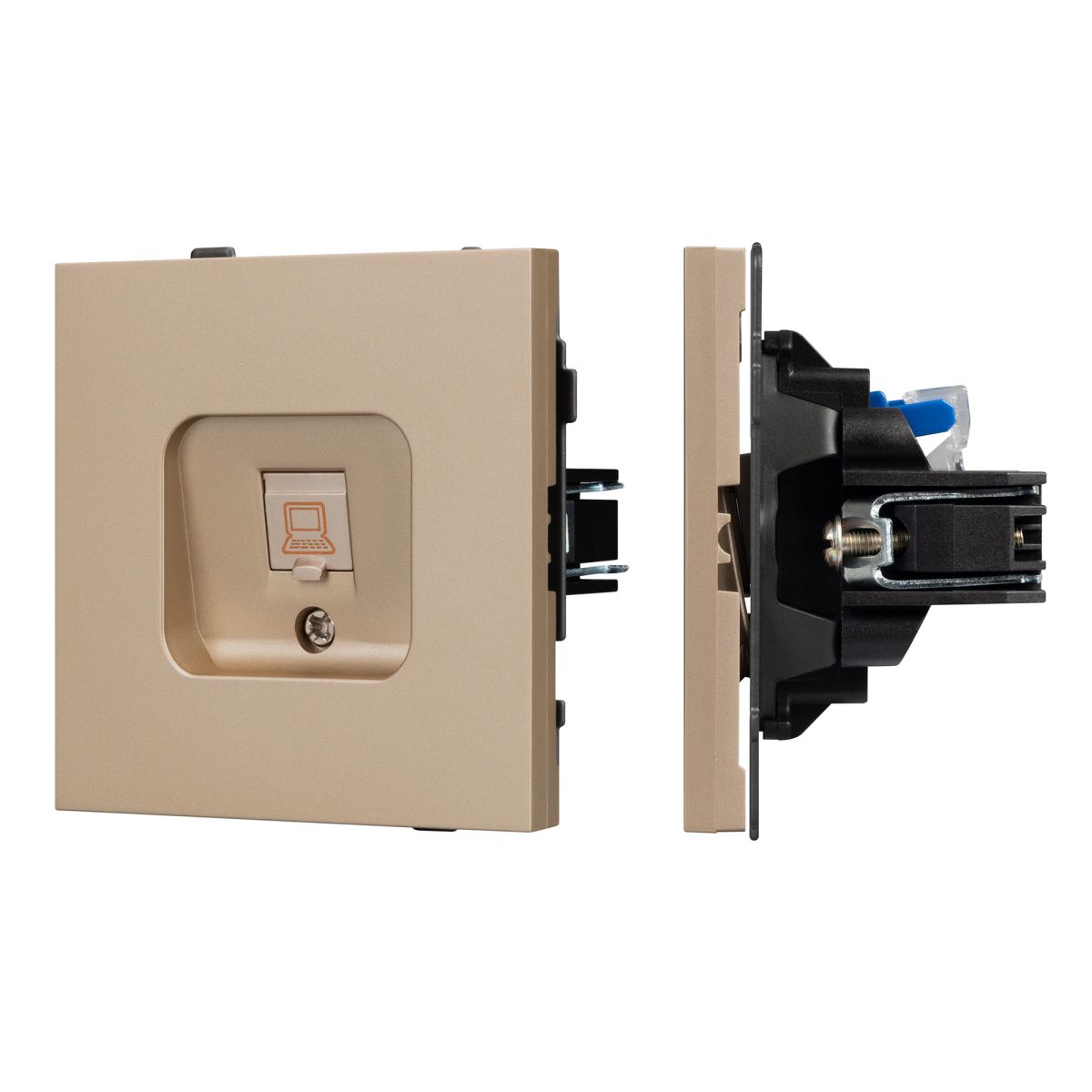 Механизм компьютерной розетки Arlight SCT-TENDO-MPC1-PL-GD (RJ-45, CAT6) 054099