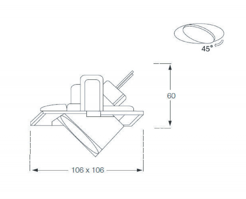 Встраиваемый светильник Donolux SA1601RAL9003