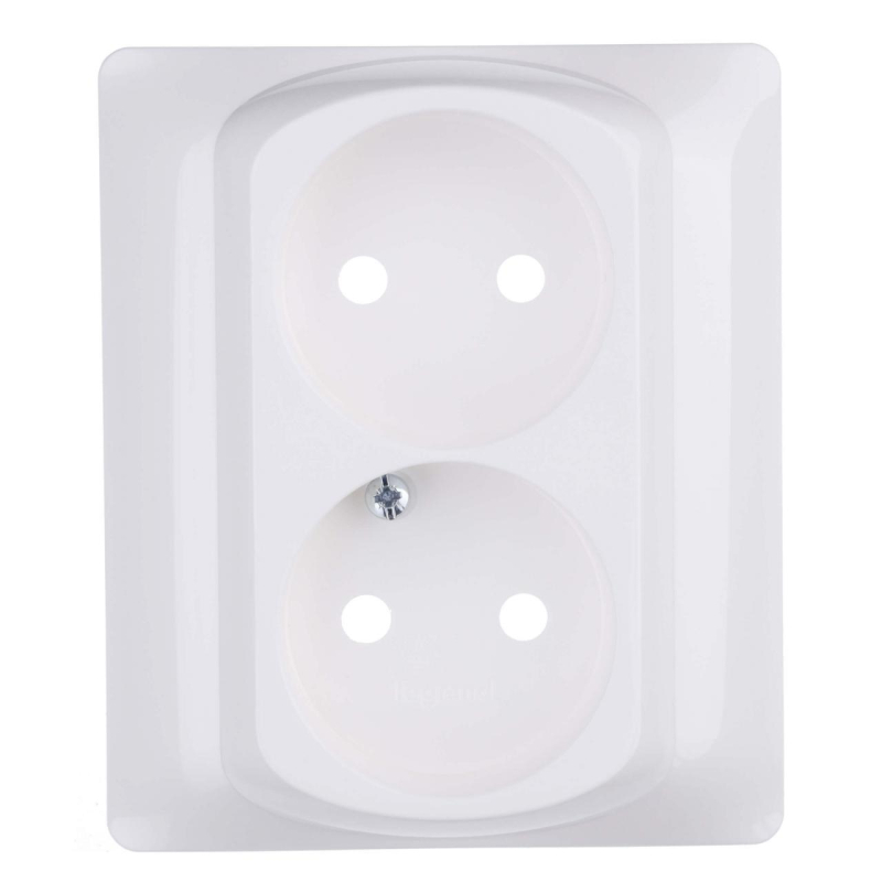 Лицевая панель Galea Life розетки 2хК белая 771032