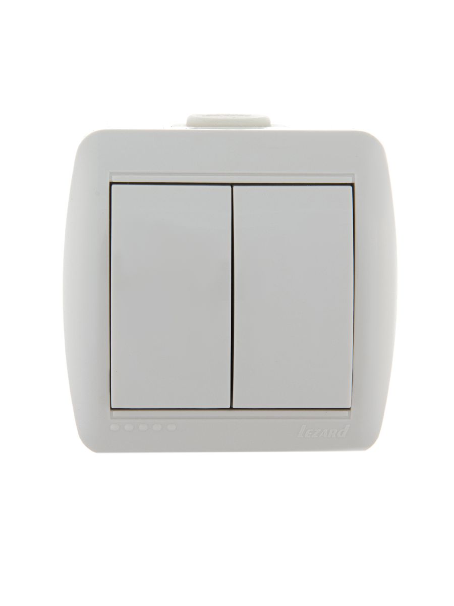 Выключатель двойной Lezard Nata 710-0200-101
