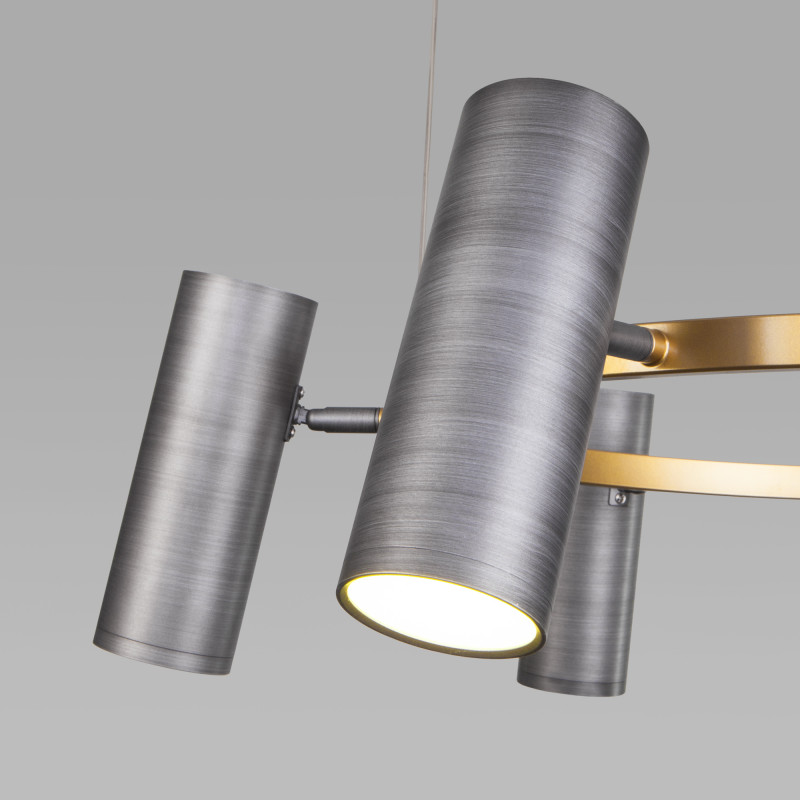 Подвесная люстра Eurosvet 90103/6 матовый серый/золото