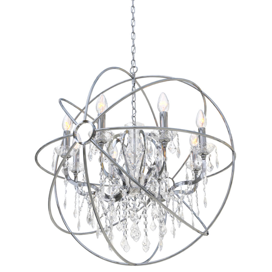 Подвесная люстра LOFT IT Foucaults orb crystal Loft1896/8