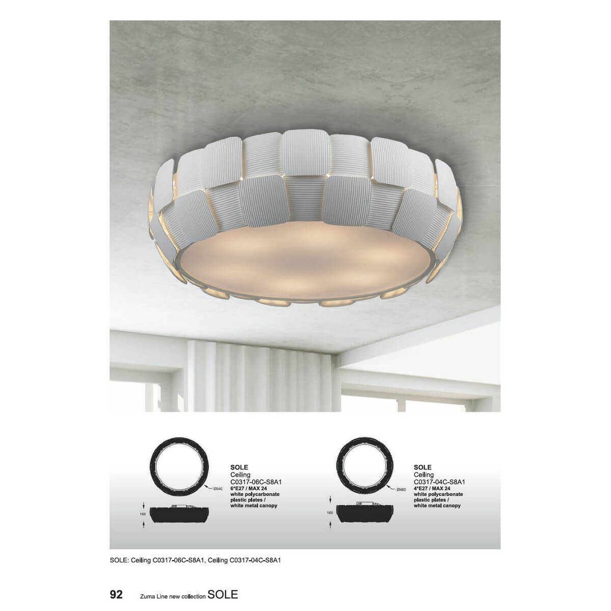 Потолочная люстра Zumaline SOLE C0317-04C-S8A1