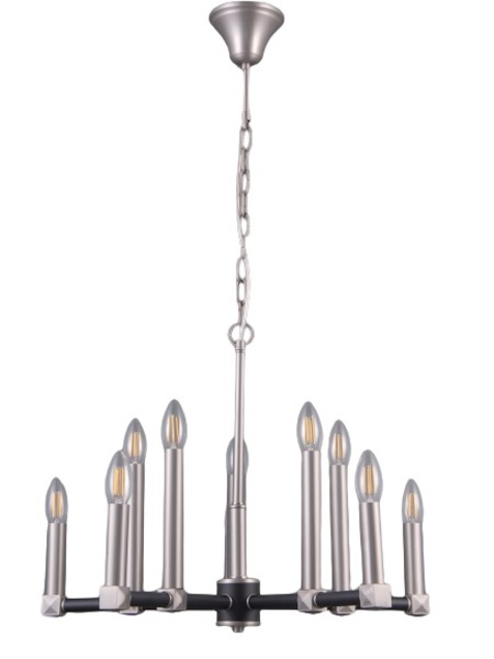 Подвесная люстра Elvan LU-39446/10-E14-SiBl