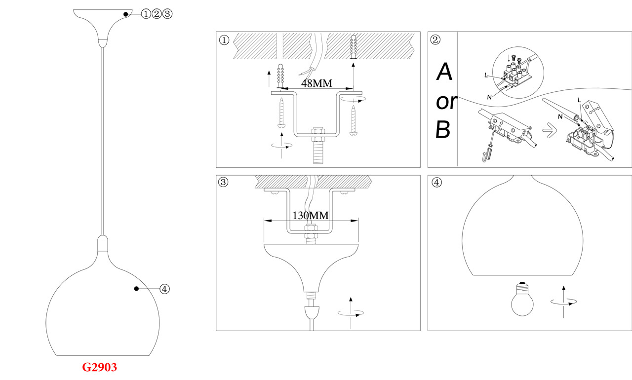 Подвесной светильник Odeon Light Bula 2903/1