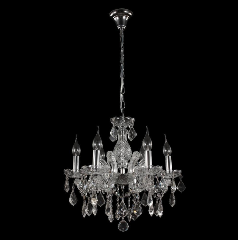 Подвесная люстра Crystal Lux Ines SP6 Chrome/Transparent