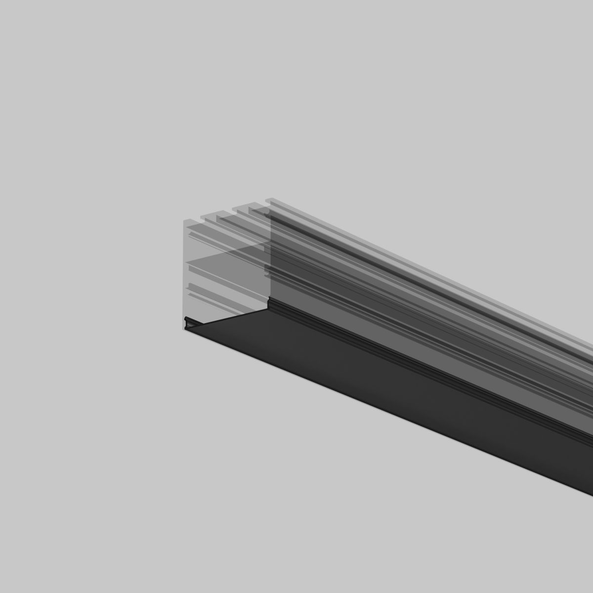 Рассеиватель для профиля 50×50 Чёрный, 2 м Maytoni Led Strip ALM-5050T-B-DF-2M 642048