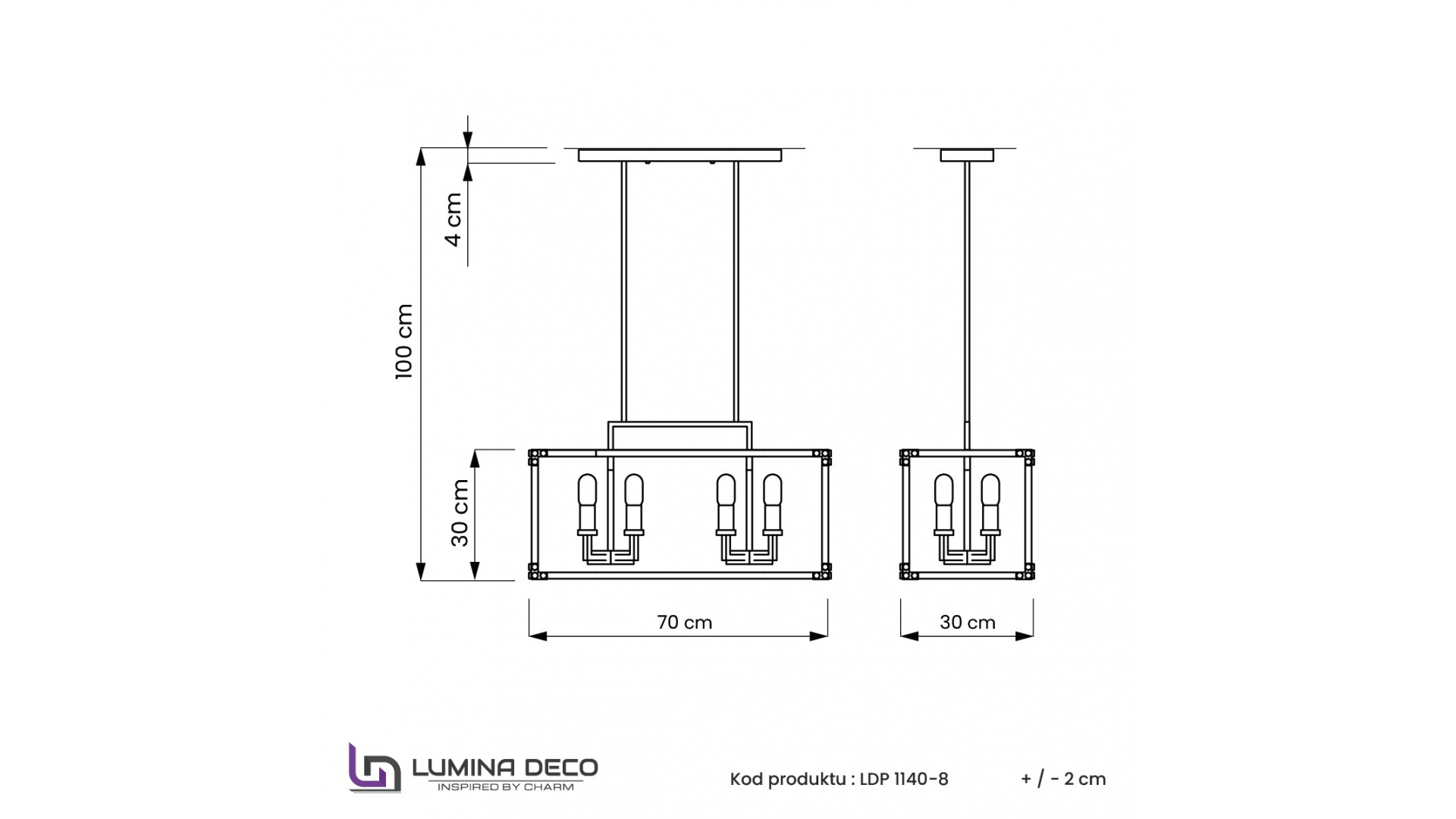 Подвесная люстра Lumina Deco Waldorf LDP 1140-8 BK+MD