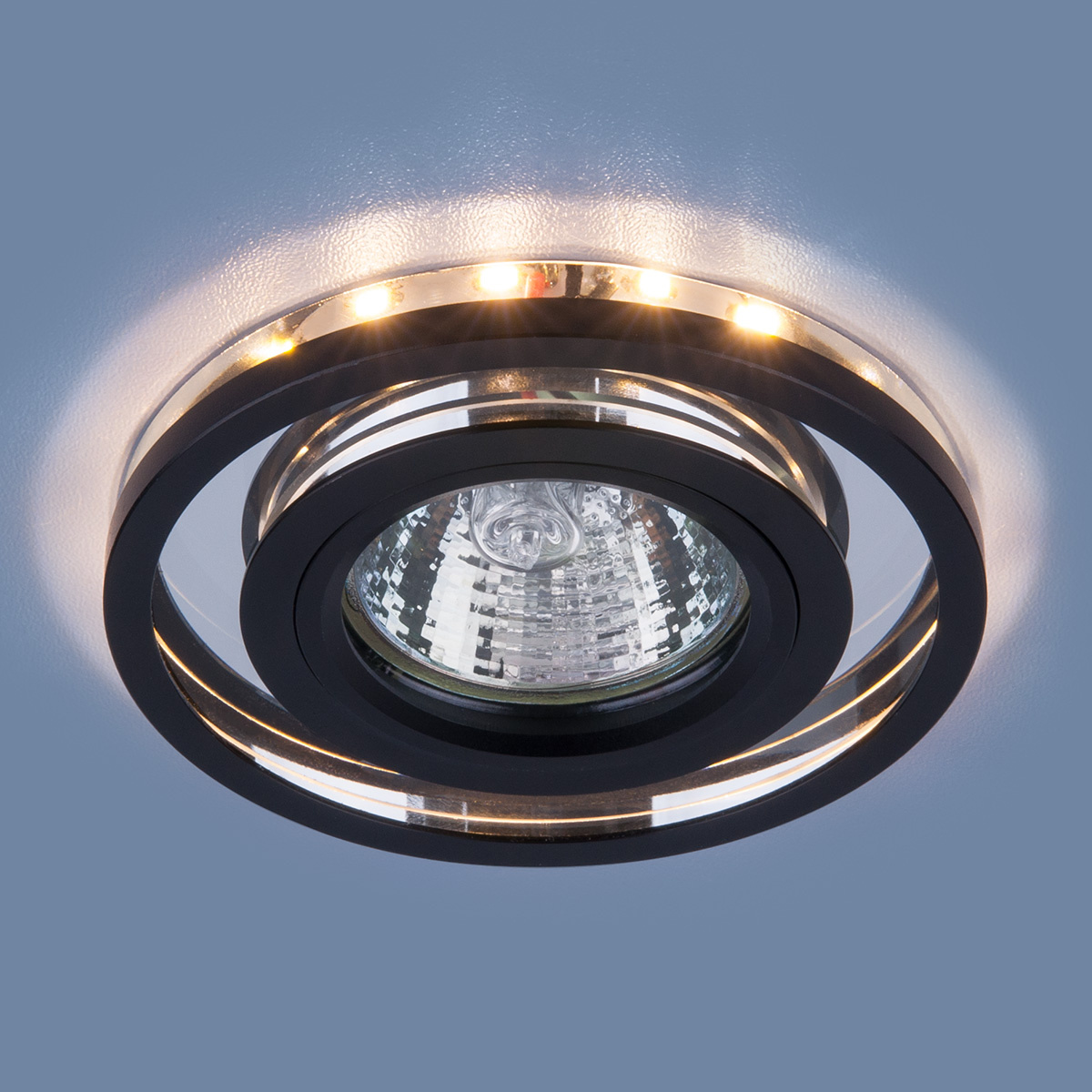 Встраиваемый светильник Elektrostandard 7021 MR16 SL/BK зеркальный/черный 4690389099328