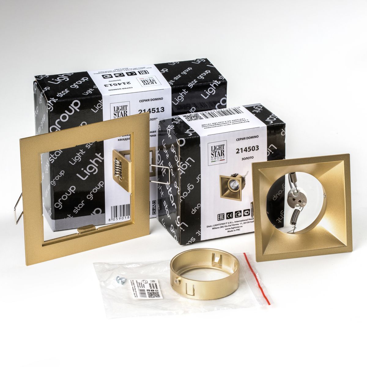 Встраиваемый светильник Lightstar Domino (214513+214503+214003) D51303GMOD