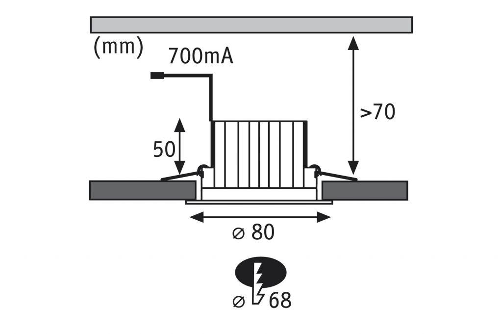 Встраиваемый светодиодный светильник Paulmann Helia 92697