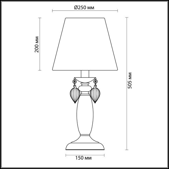 Настольная лампа Odeon Light Persia 3925/1T