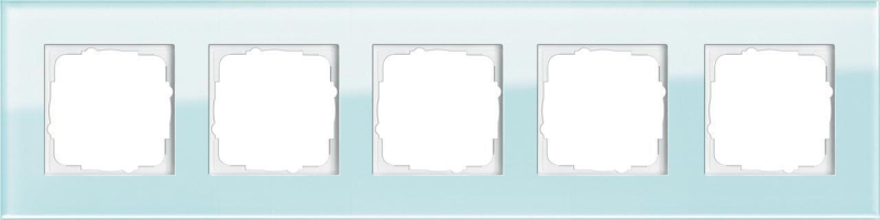 Рамка 5-постовая Gira Esprit салатовое стекло 021518