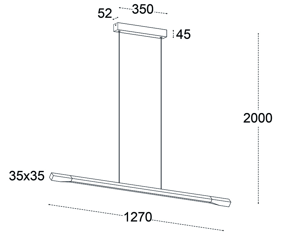 Линейный подвесной светильник Italline IT013-6020 black/silver 3000K