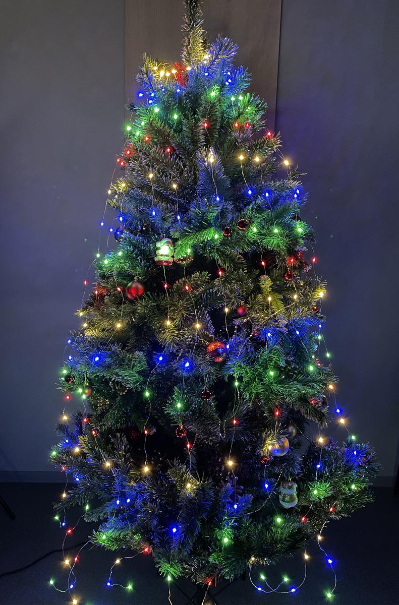 Гирлянда дождик 10 нитей 220V мультиколор ЭРА ENIN -2NM Б0047966