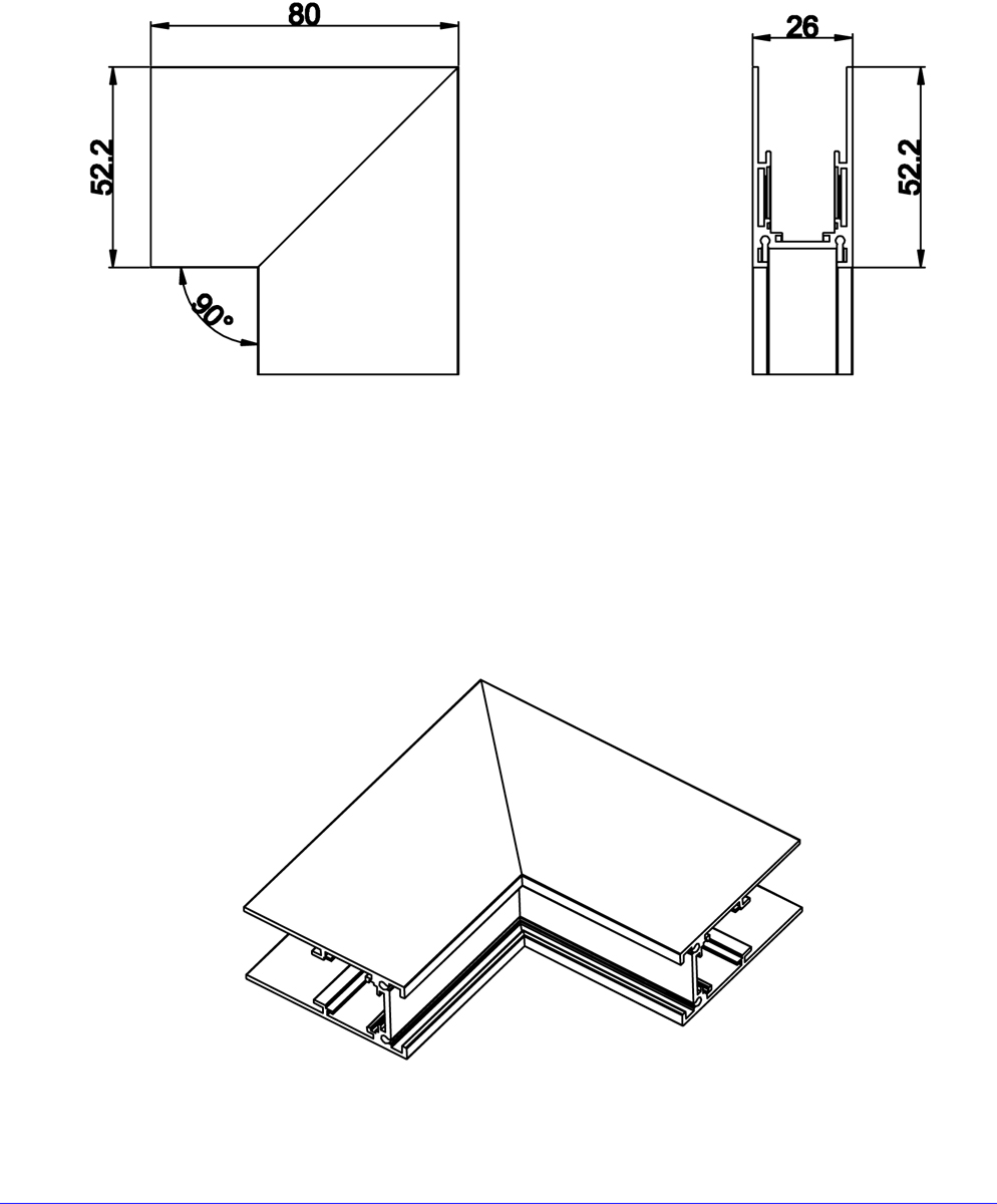 Внешний угол-соединитель для шинопровода Donolux Space-track System Outter corner CW