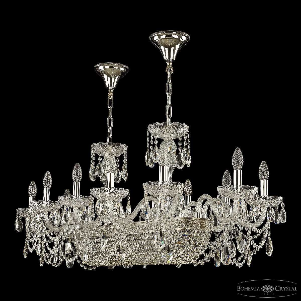 Подвесная люстра Bohemia Ivele Crystal 1453/12/195/800 Ni