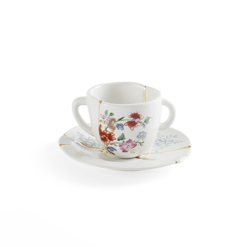 Блюдце с чашкой Seletti Kintsugi 09641