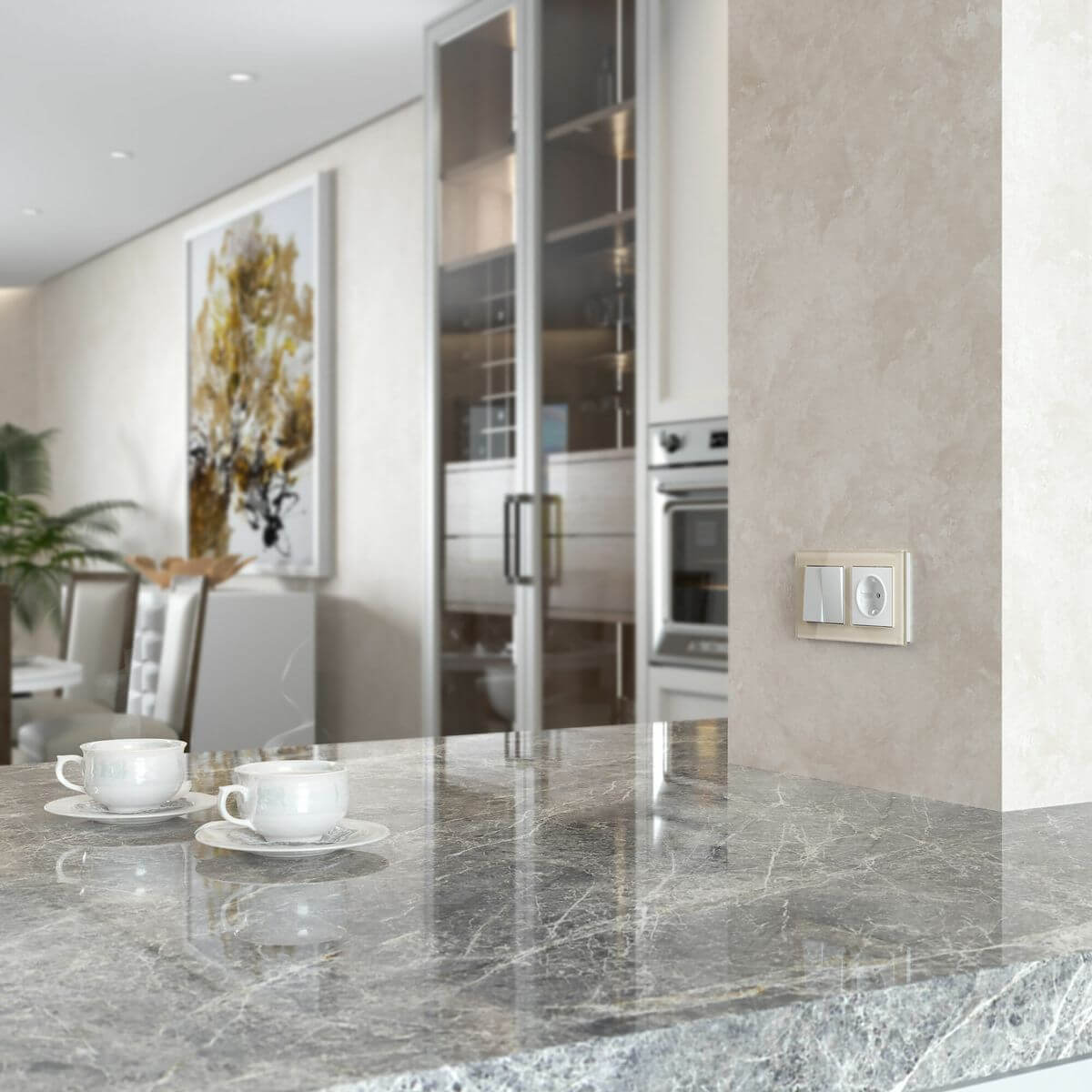 Выключатель двухклавишный проходной Werkel 4690389184635 W1122061