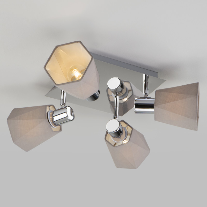 Накладная люстра Eurosvet 20087/4 хром/серый