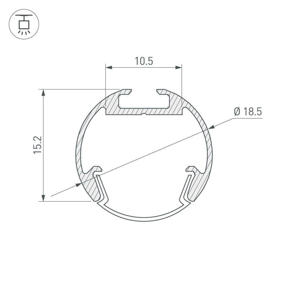 Профиль Arlight ROUND 025482