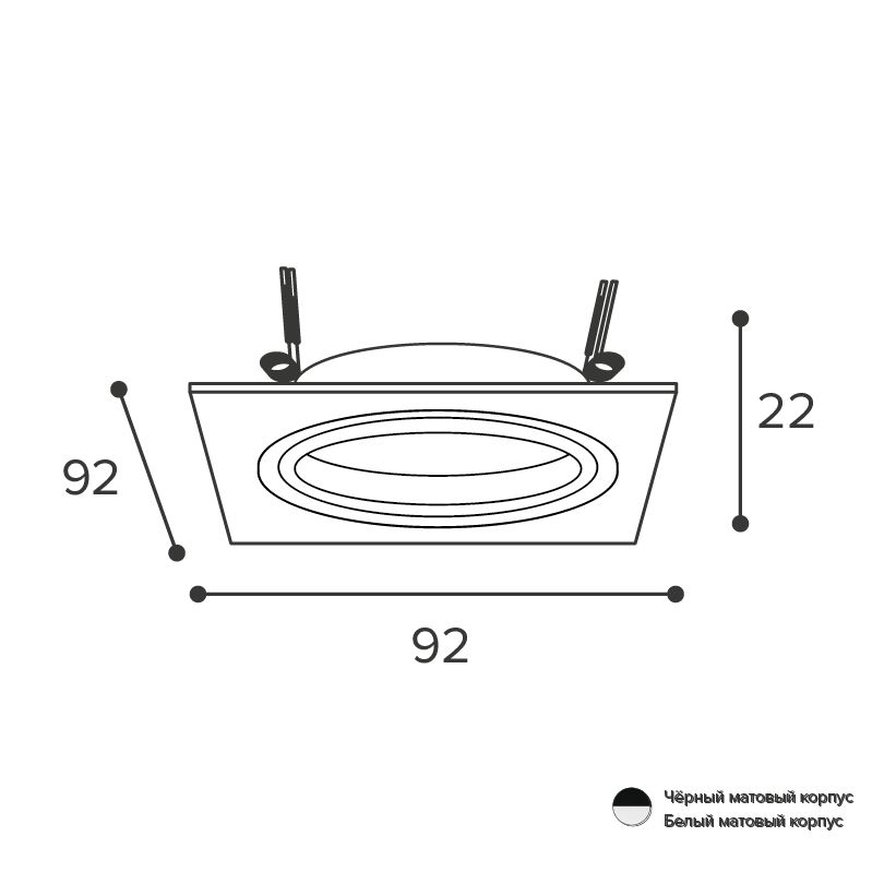 Встраиваемый светильник Wolta Alto WDL-GU5.3/01BL-S