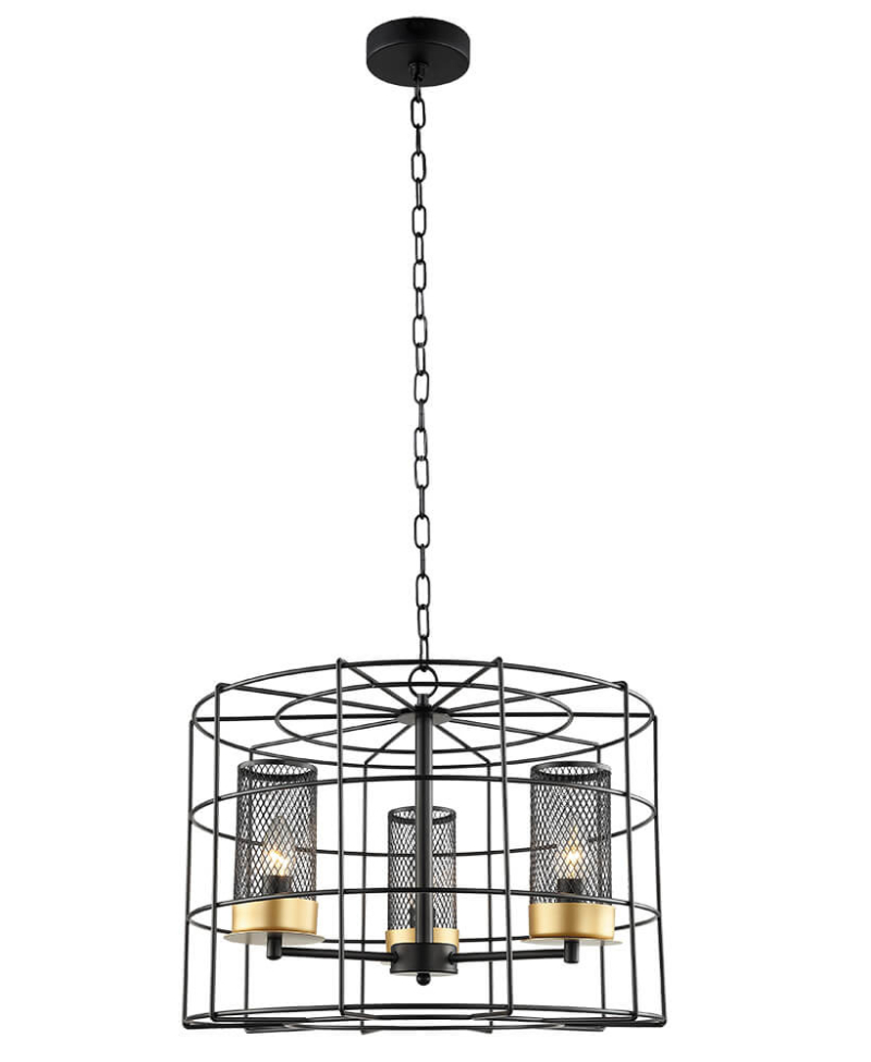 Подвесная люстра Lumien Hall Корин 4012/3P-BK-GD