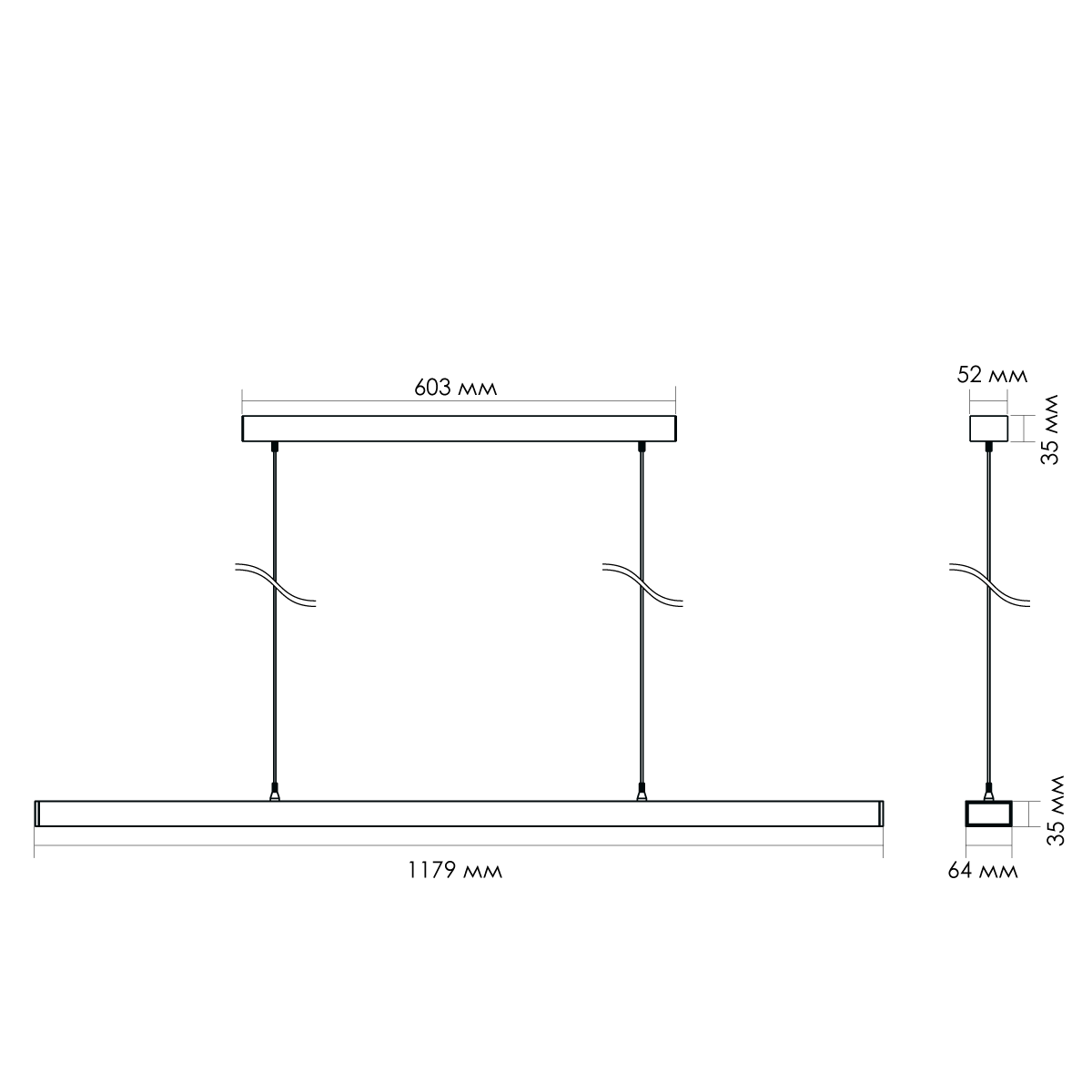 Подвесной светильник Lumker DL-AMBER-P2-70-SL-NW-DALI 006280