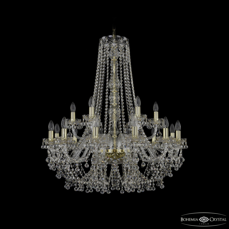 Подвесная люстра Bohemia Ivele Crystal 1409/12+6/300/h-95 G