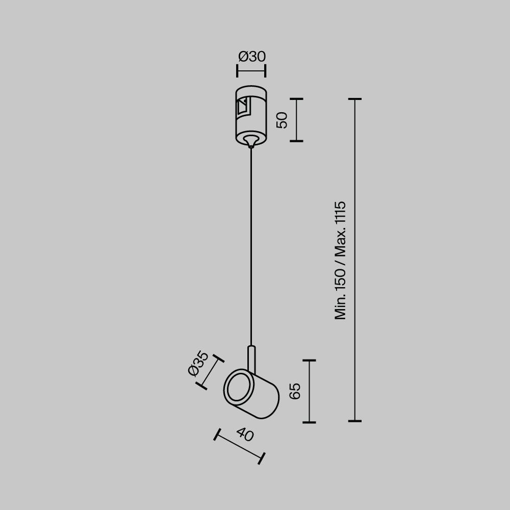 Коннектор с тросовым подвесом для магнитного шинопровода Maytoni Technical Tau Flarity TRA154SW-1BS
