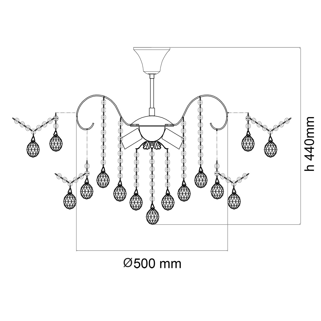 Потолочная люстра MW-Light Жемчуг 9 232016406
