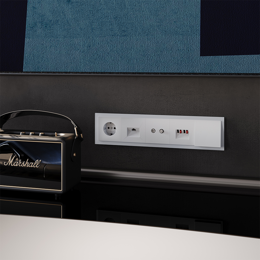 Рамка на 5 постов Voltum S70 VLS110502 (белый,матовый,стекло)