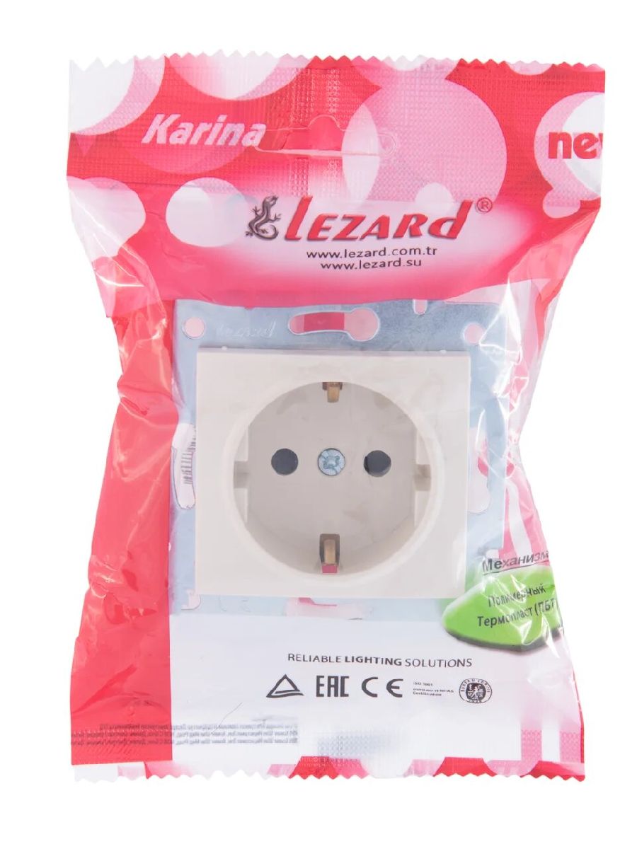 Розетка с защитой от детей Lezard Karina 707-0388-124B
