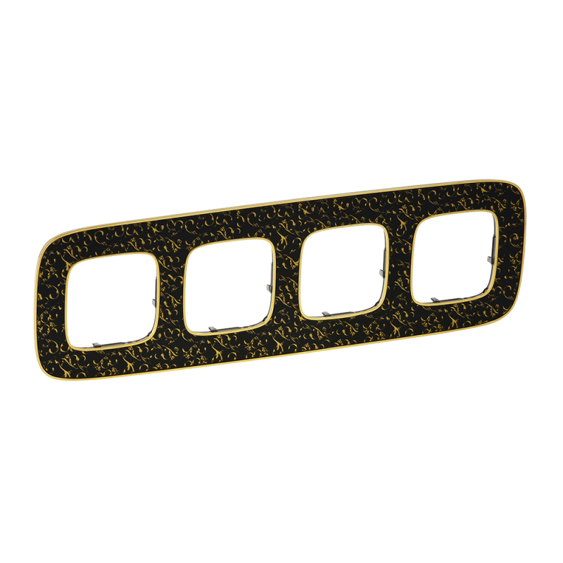 Рамка 4-постовая Legrand Valena Allure Барокко Нуар 754434