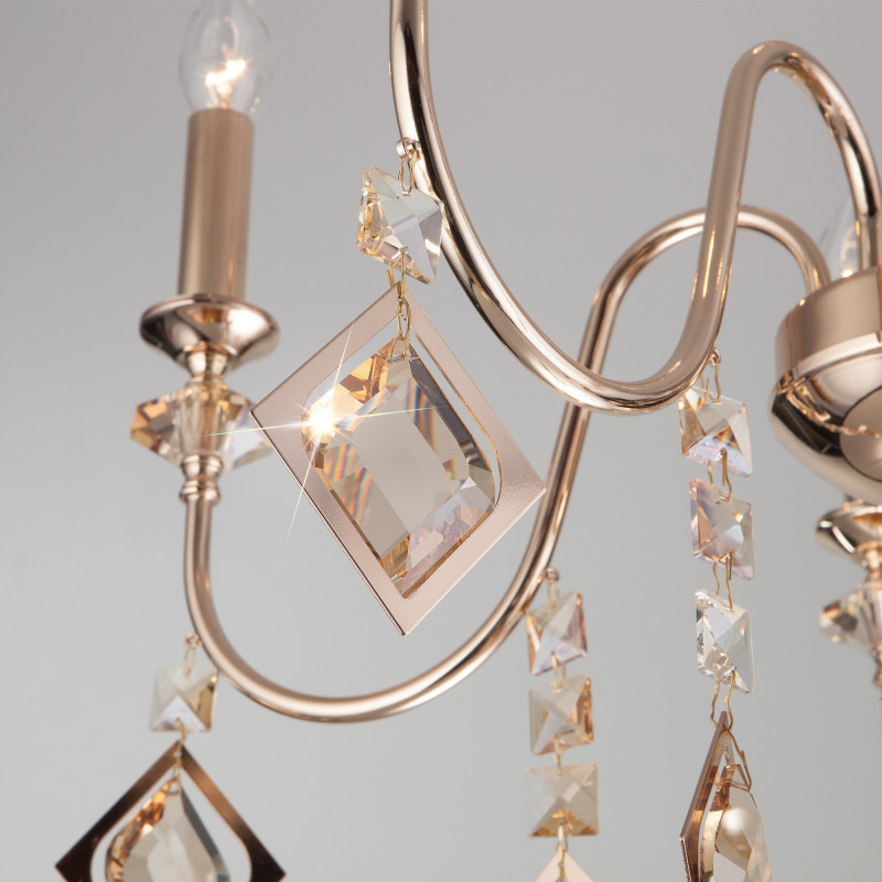 Подвесная люстра Eurosvet 10110/8 золото/тонированный хрусталь Strotskis